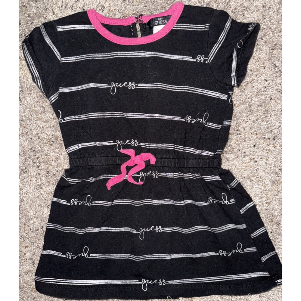 Baby Guess  Dress Size 24 Months Black Pink‎
